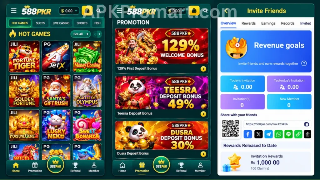 AQ99 Game APK internal interface, promotion center and invitational section of game