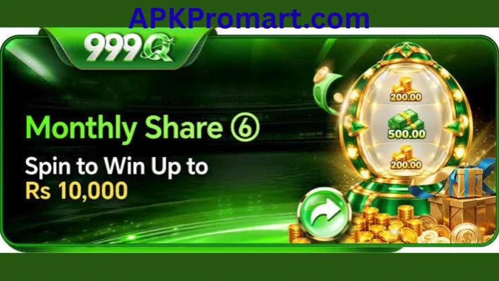 999Q Game APK monthly shaaring bonuses of game